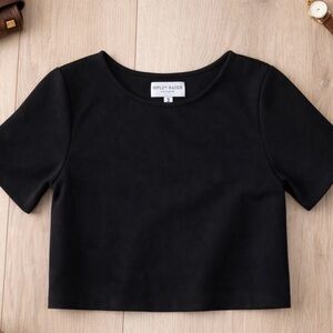 REVOLT - Ripley Radar - Black Cropped Crewneck Top Size 3